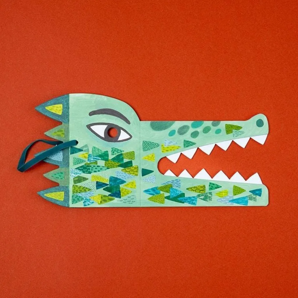 Londji Masker met stickers Be Wild! - Krokodil - Sale
