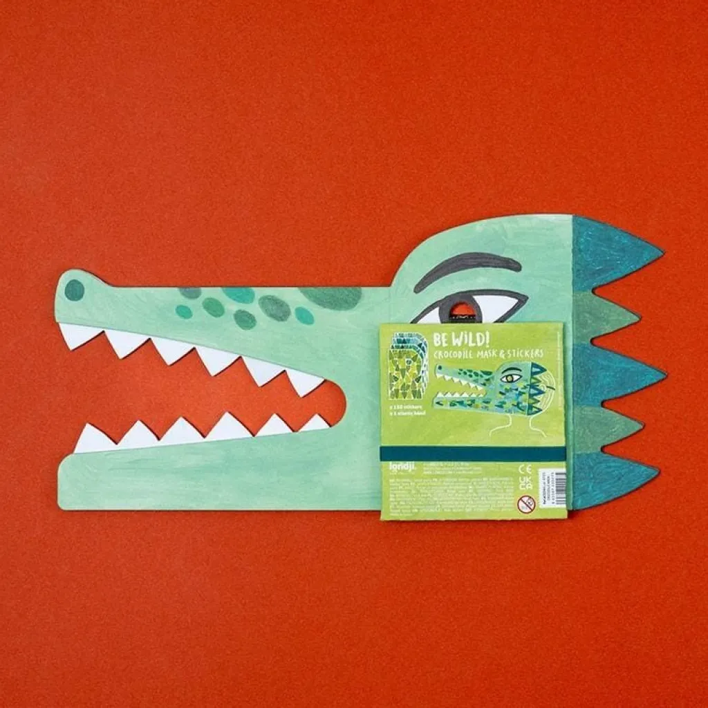 Londji Masker met stickers Be Wild! - Krokodil - Sale
