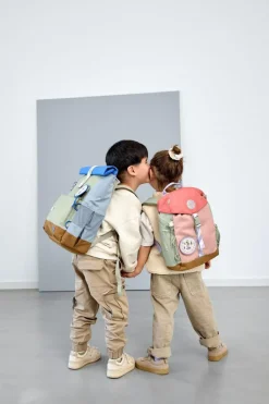 Lässig Medium Rolltop rugzak - Sunny Explorer - Groen & Blauw -