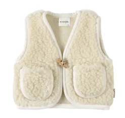 BINIBAMBA Merino wol snuggle vest - Milk - Best