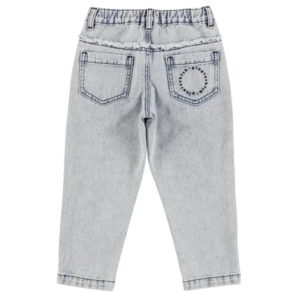 Piupiuchick Mom fit broek - Washed light blue - Sale