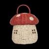 Olli Ella Mushroom basket - Red - Discount