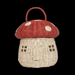 Olli Ella Mushroom basket - Red - Discount