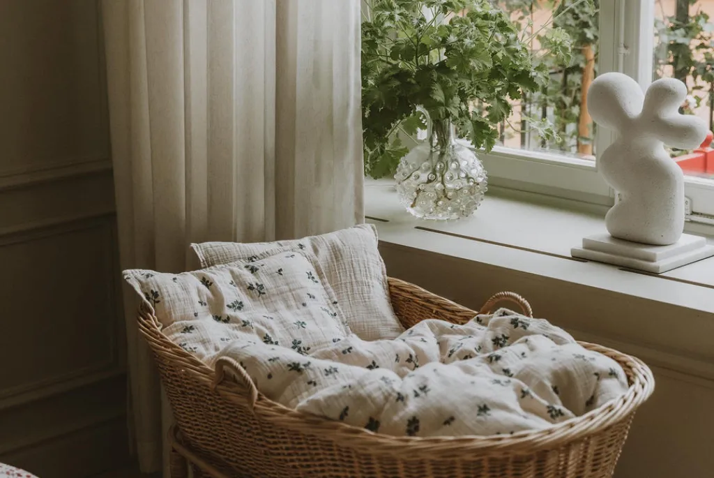 Garbo & Friends Muslin Bed Set Baby 70x80cm - Blueberry -