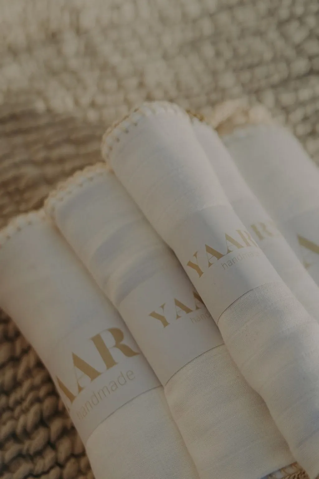 Yaarn Muslin swaddle 70x70cm handgemaakt Medium - Beige - Sale
