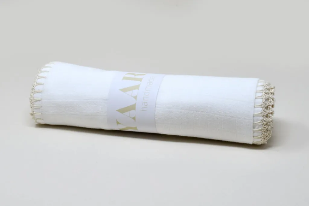 Yaarn Muslin swaddle 120x120cm handgemaakt Large - Beige - Discount