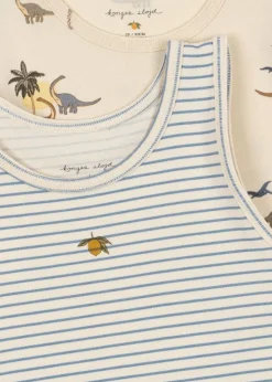 Konges Slojd Onderhemdjes 2-pack - Kubi/Stripe bluie - Online