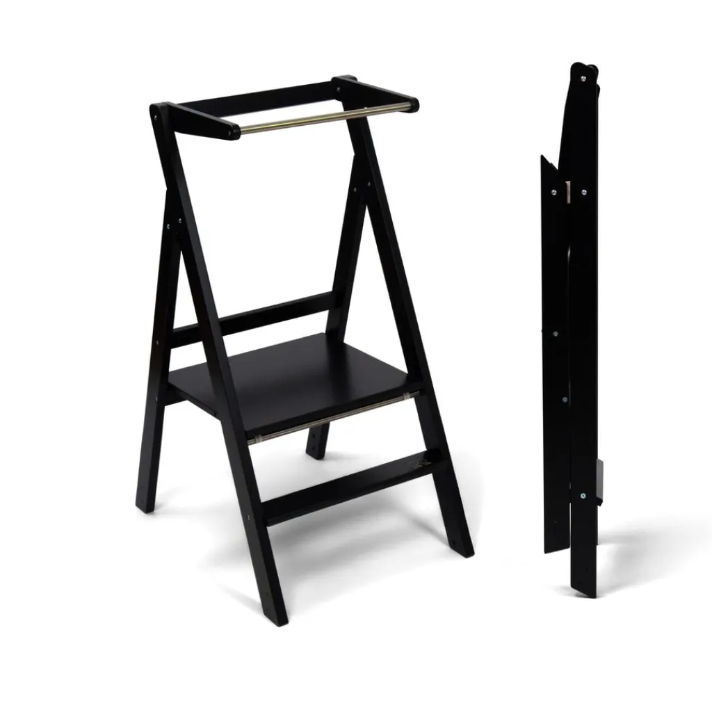 Ette Tete Opvouwbare & verstelbare leertoren Step'n'Fold - Zwart - Hot