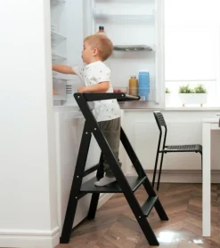 Ette Tete Opvouwbare & verstelbare leertoren Step'n'Fold - Zwart - Hot