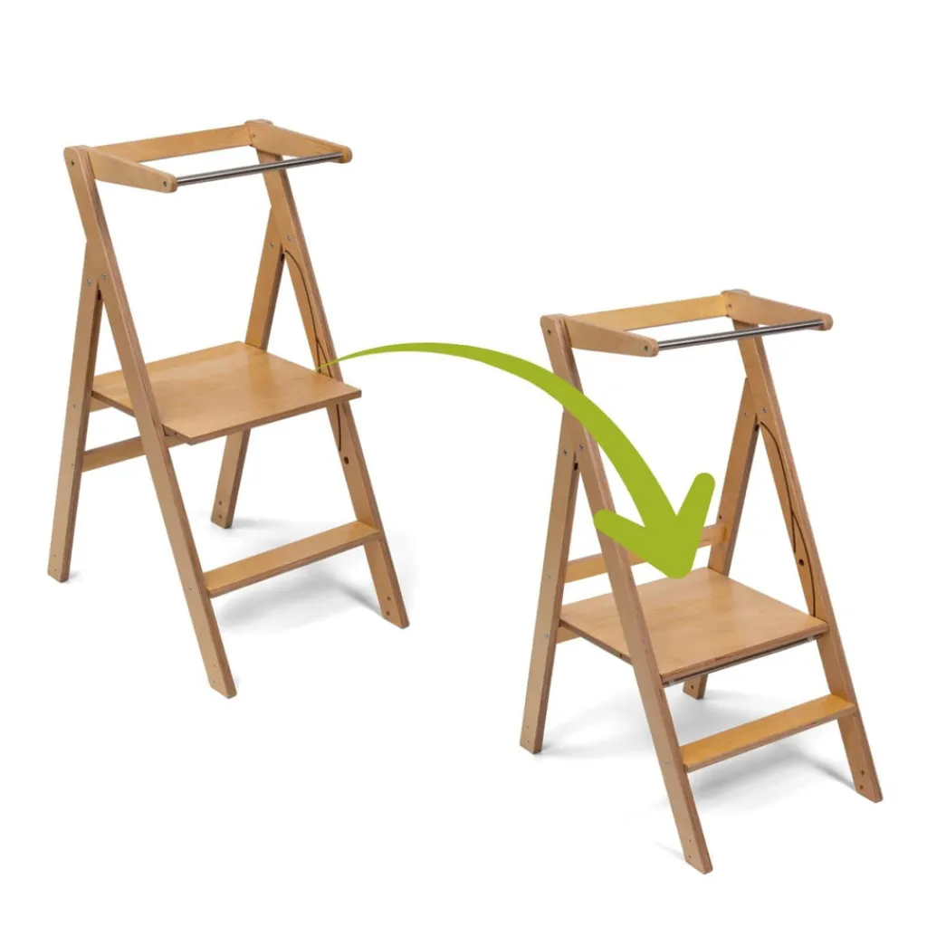 Ette Tete Opvouwbare & verstelbare leertoren Step'n'Fold - Zwart - Hot