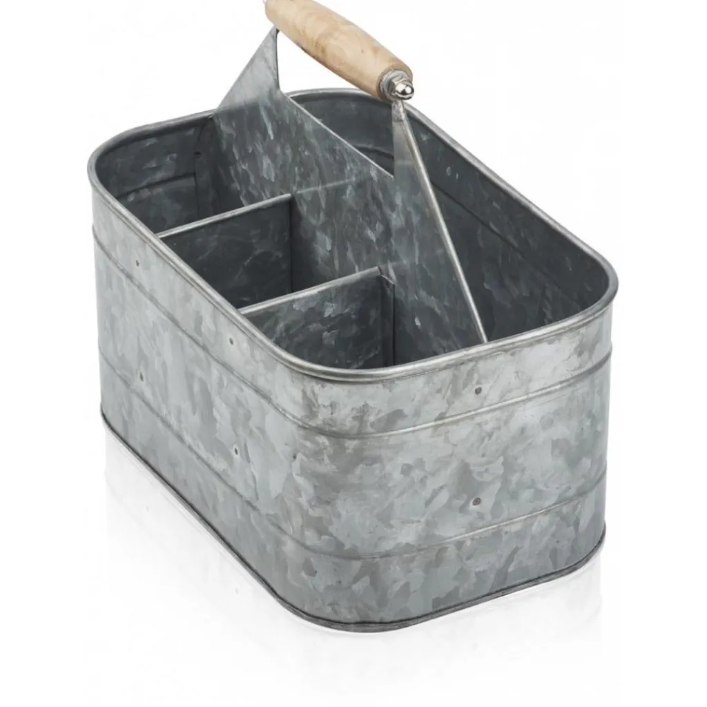 Humdakin Organizing bucket opberger zink - 30x20cm - Hot