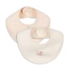 Fanga Fontana 2-pack slabbetjes Fio Stripe - Blush Mix - Discount