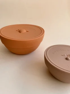 Konges Slojd 2-pack snackboxes - Blush/terracotta - New
