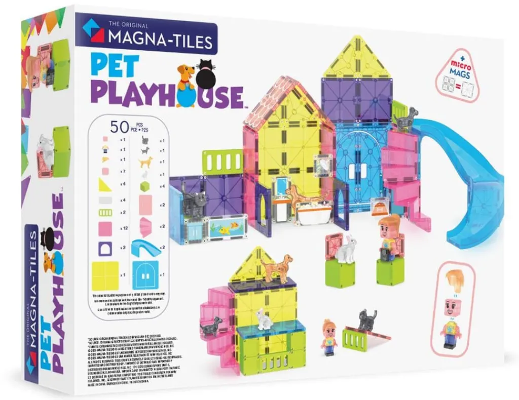 Magna-Tiles Pet Playhouse set - 50 stuks - Hot