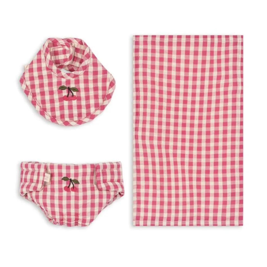 Konges Slojd Poppenverzorgingsset - Bubblegum check - Online