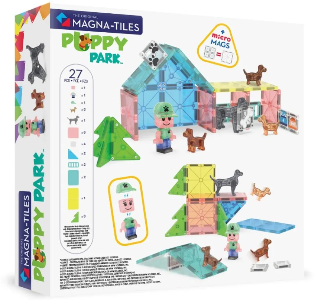 Magna-Tiles Puppy Park set - 27 stuks - Hot