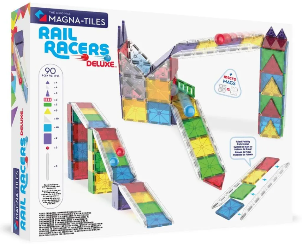 Magna-Tiles Rail Racers Deluxe set - 90 stuks - Hot