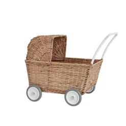 Olli Ella Rattan Strolley - Natural Poppenwagen - Clearance