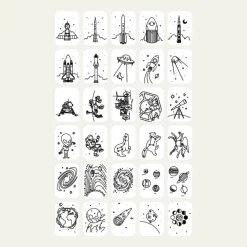 Kidywolf Refill voor Kidydraw Mini tekentablet - Dinosaurussen & Galaxy - Discount