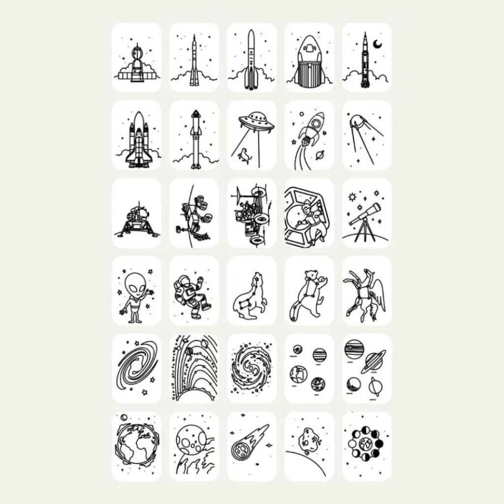 Kidywolf Refill voor Kidydraw Mini tekentablet - Dinosaurussen & Galaxy - Discount