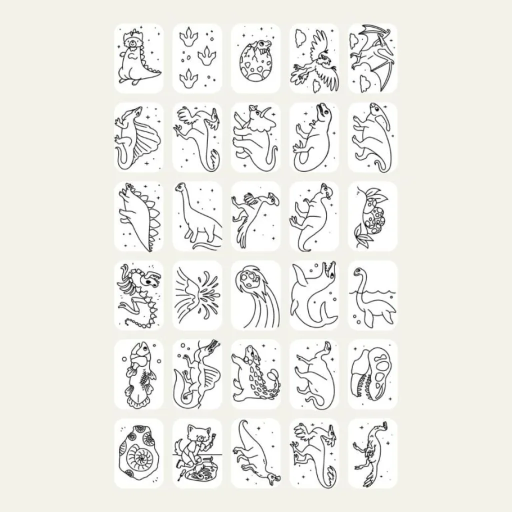 Kidywolf Refill voor Kidydraw Mini tekentablet - Dinosaurussen & Galaxy - Discount