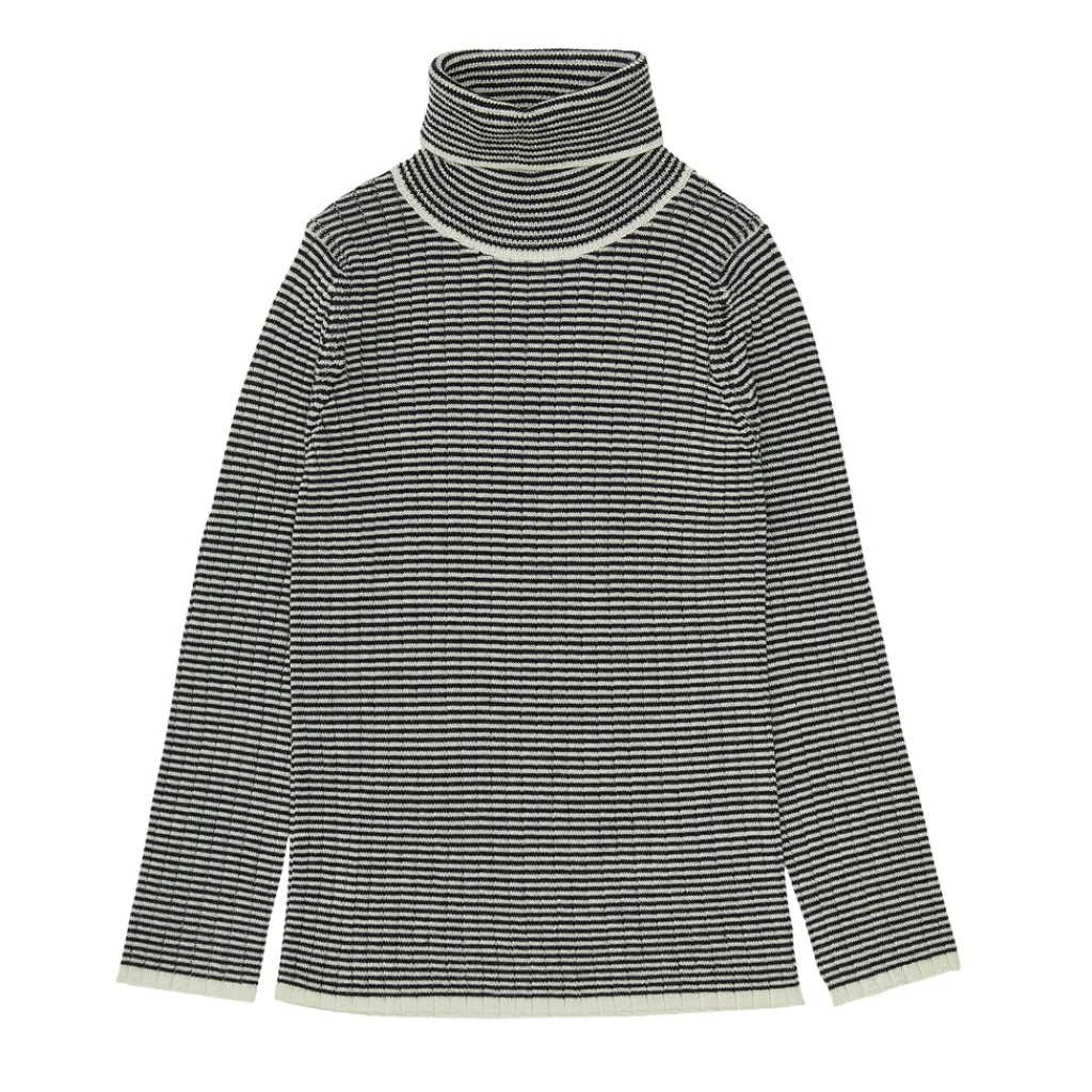 FUB Rolkraag trui - ecru/dark navy - Discount