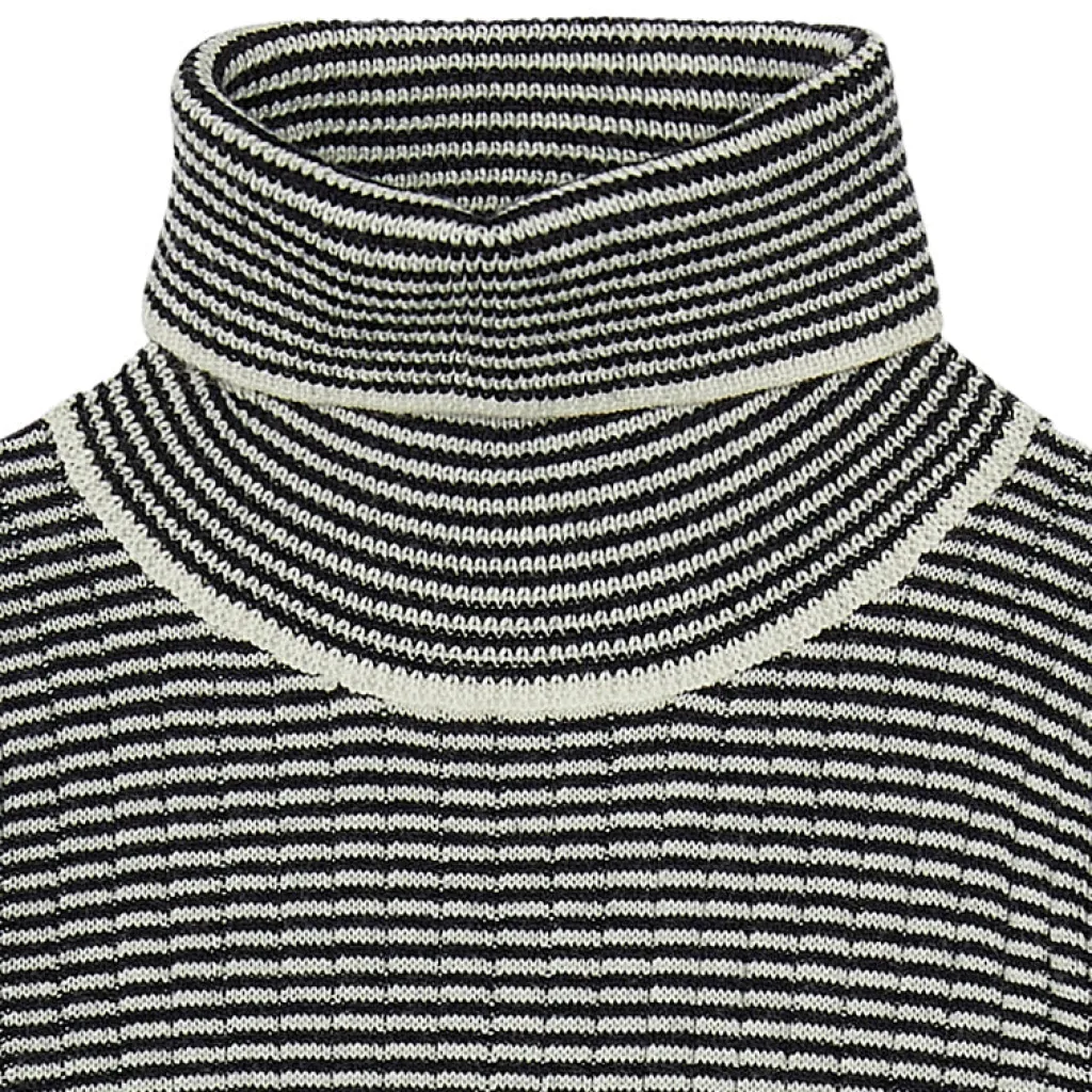 FUB Rolkraag trui - ecru/dark navy - Discount
