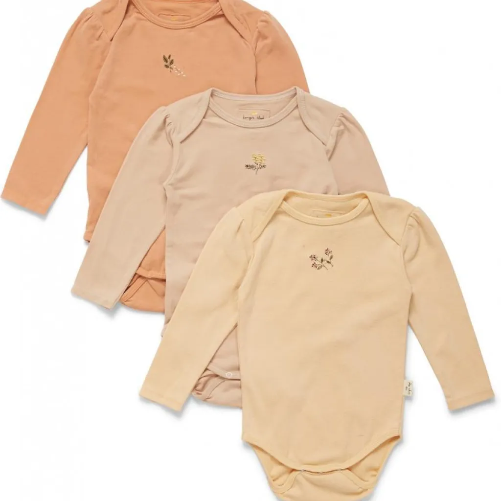 Konges Slojd Rompers Cue 3 pack - Peach/Moonlight/Mandarin - Discount