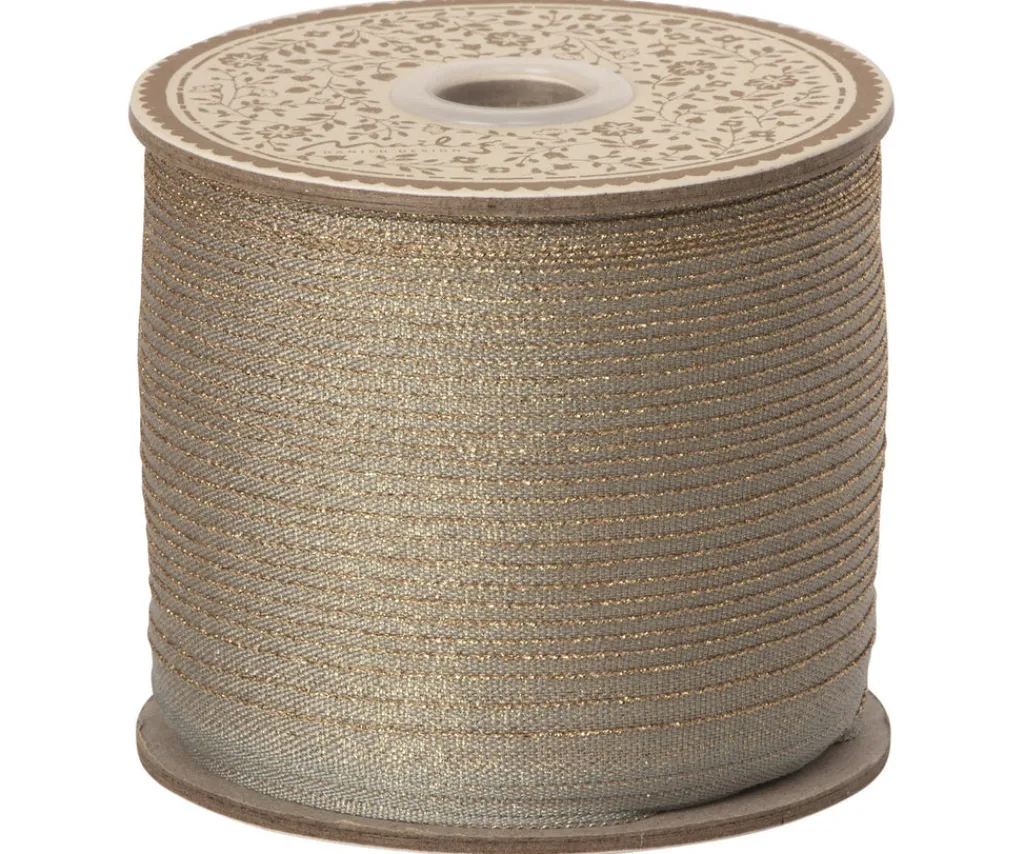 Maileg Ruban - Grey/Lurex 200m -