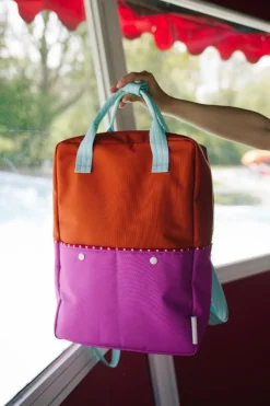 Sticky Lemon Rugzak large - Better Together Colourblocking Gravel Orange & Rosette Pink - Hot