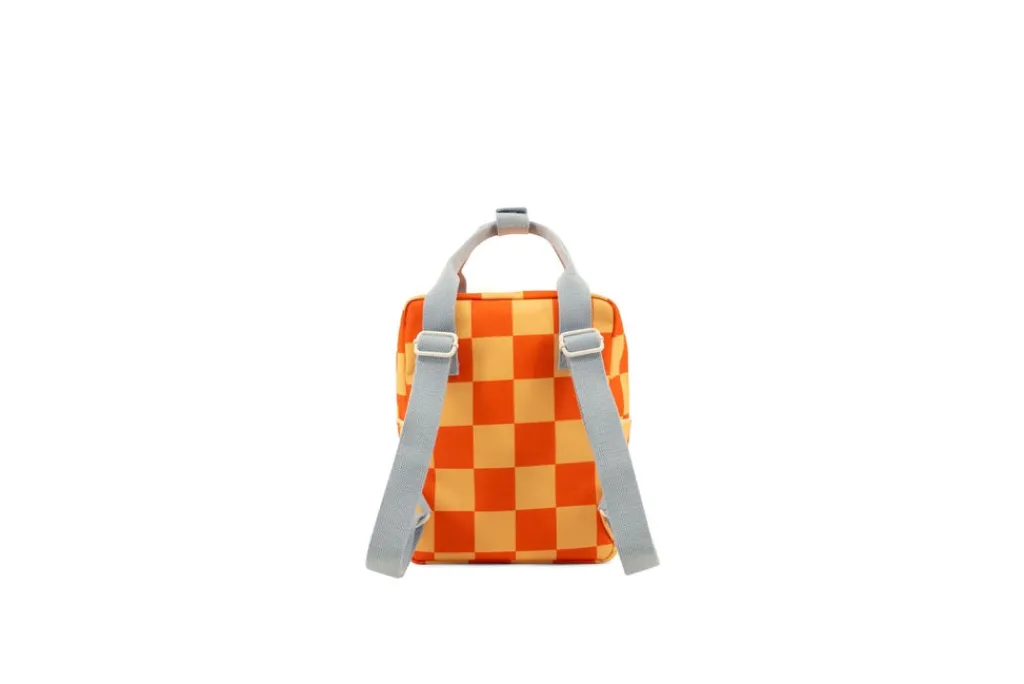 Sticky Lemon Rugzak small - Farmhouse checkerboard pear jam + ladybird red -