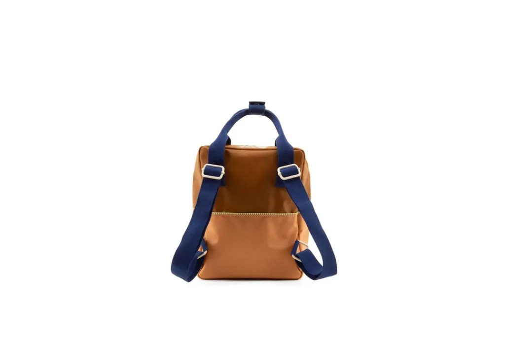 Sticky Lemon Rugzak small - Meadows colourblocking treehouse brown + morning sky - Online