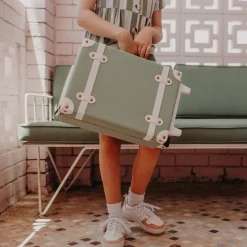 Olli Ella See-Ya Suitcase - Sage - Discount