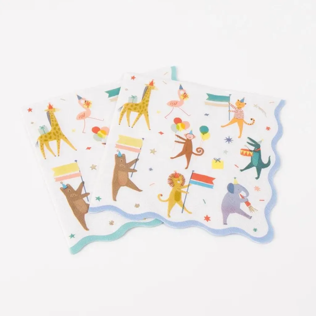 Meri Meri Serviettes - Animal Parade - Sale