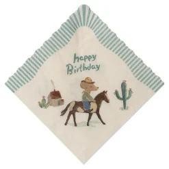 Maileg Serviettes - Joyeux anniversaire, Cowboy - Discount