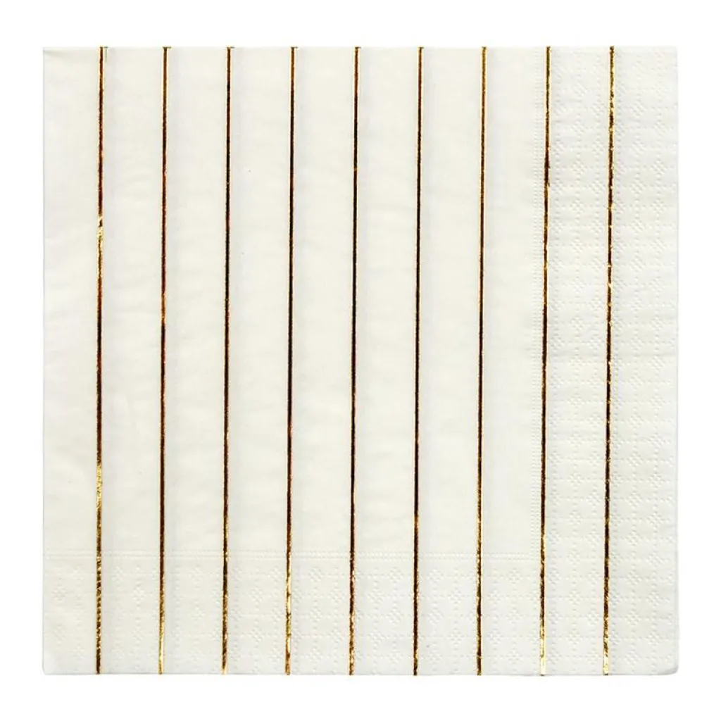 Meri Meri Serviettes de table - Gold Stripe L - Online
