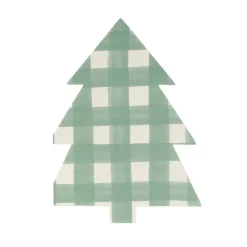 Meri Meri Serviettes sapin de Noël - Carreaux Vichy - Discount