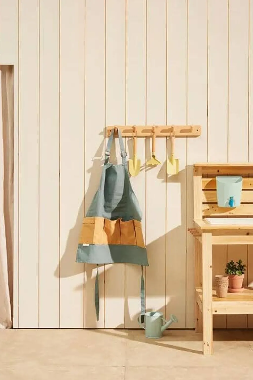 Kid's Concept Set met tuingereedschap en schort - New