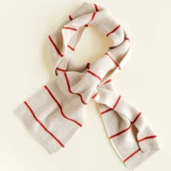 Hvid Sjaal Igor - Cream / Red - Best