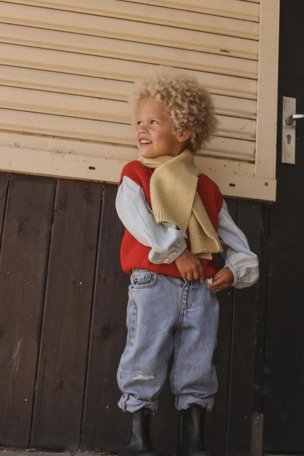 Hvid Sjaal Ivo - Light yellow - Online