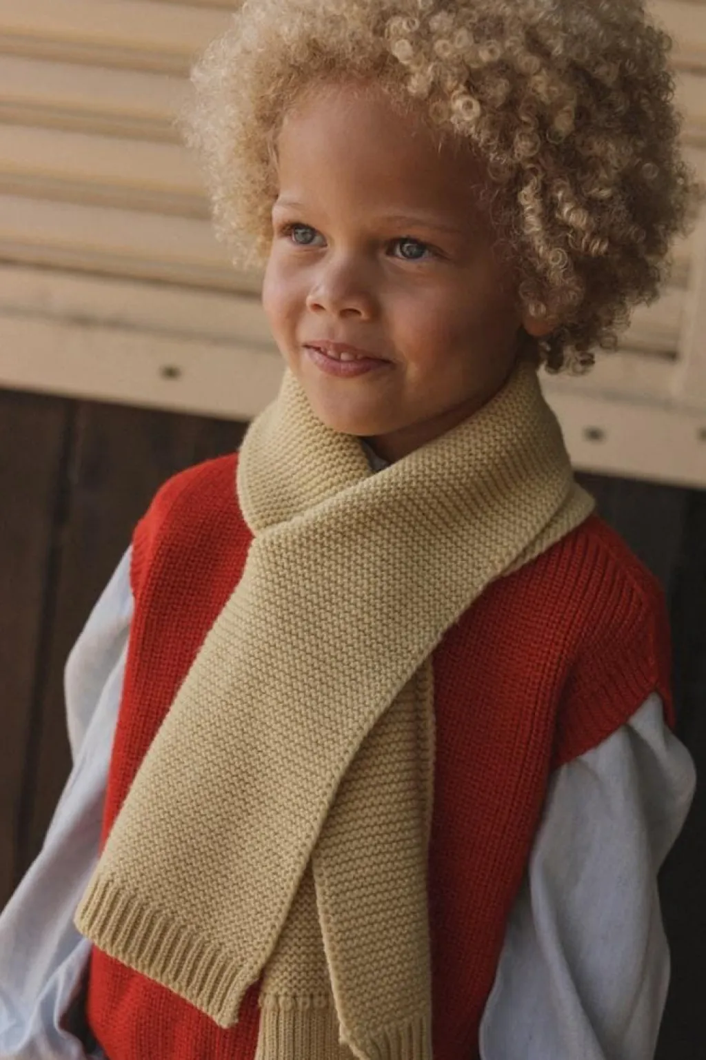 Hvid Sjaal Ivo - Light yellow - Online