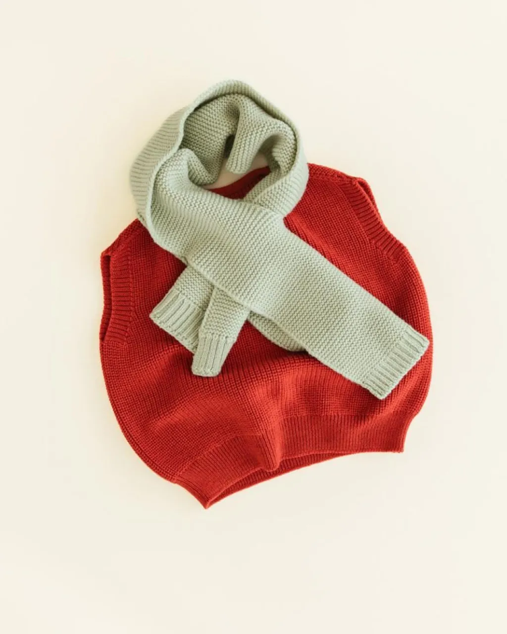 Hvid Sjaal Ivo - Mint - New