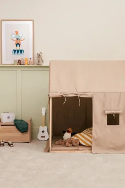 Kid's Concept Speelhuisje katoen en hout - Beige - New
