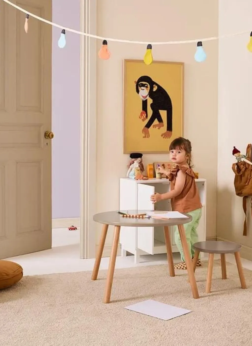 Kid's Concept Stoel en tafel set - lichtbruin - Best