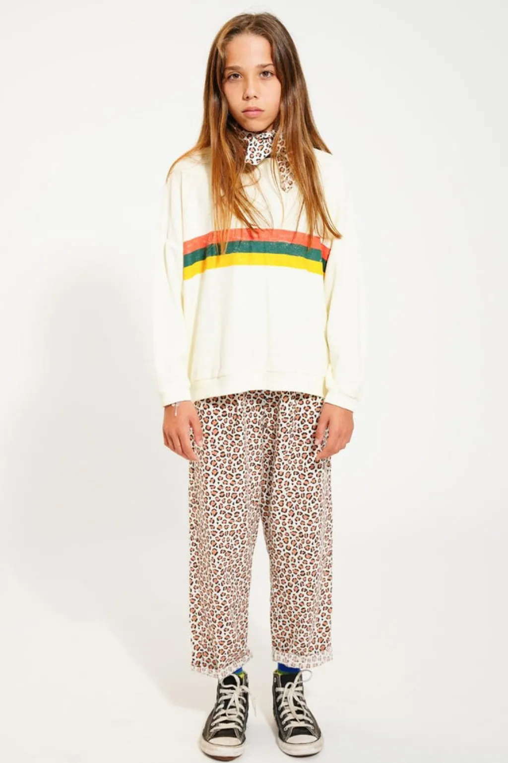 Piupiuchick Sweater - ecru met multicolorprint - Sale