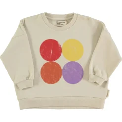 Piupiuchick Sweater - Ecru met multikleur print met cirkels - Sale