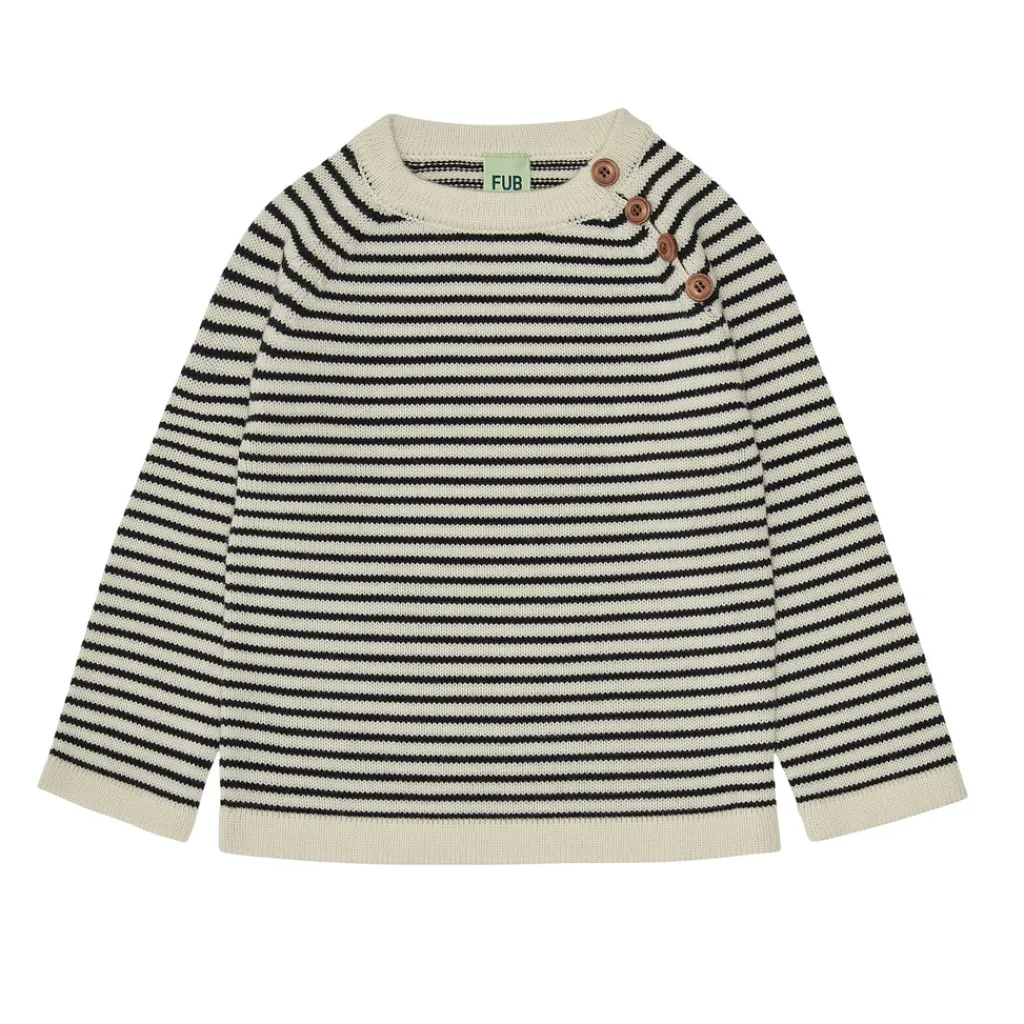FUB Sweater - ecru/dark navy - Sale