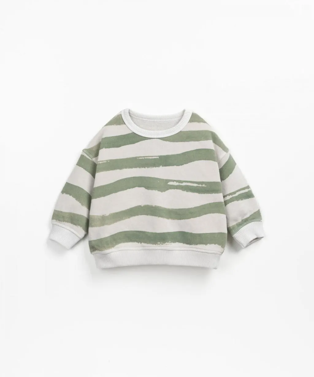 Play Up Sweater met groene strepen - Fiber Riscas - Best