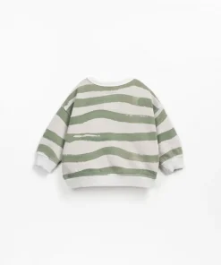 Play Up Sweater met groene strepen - Fiber Riscas - Best