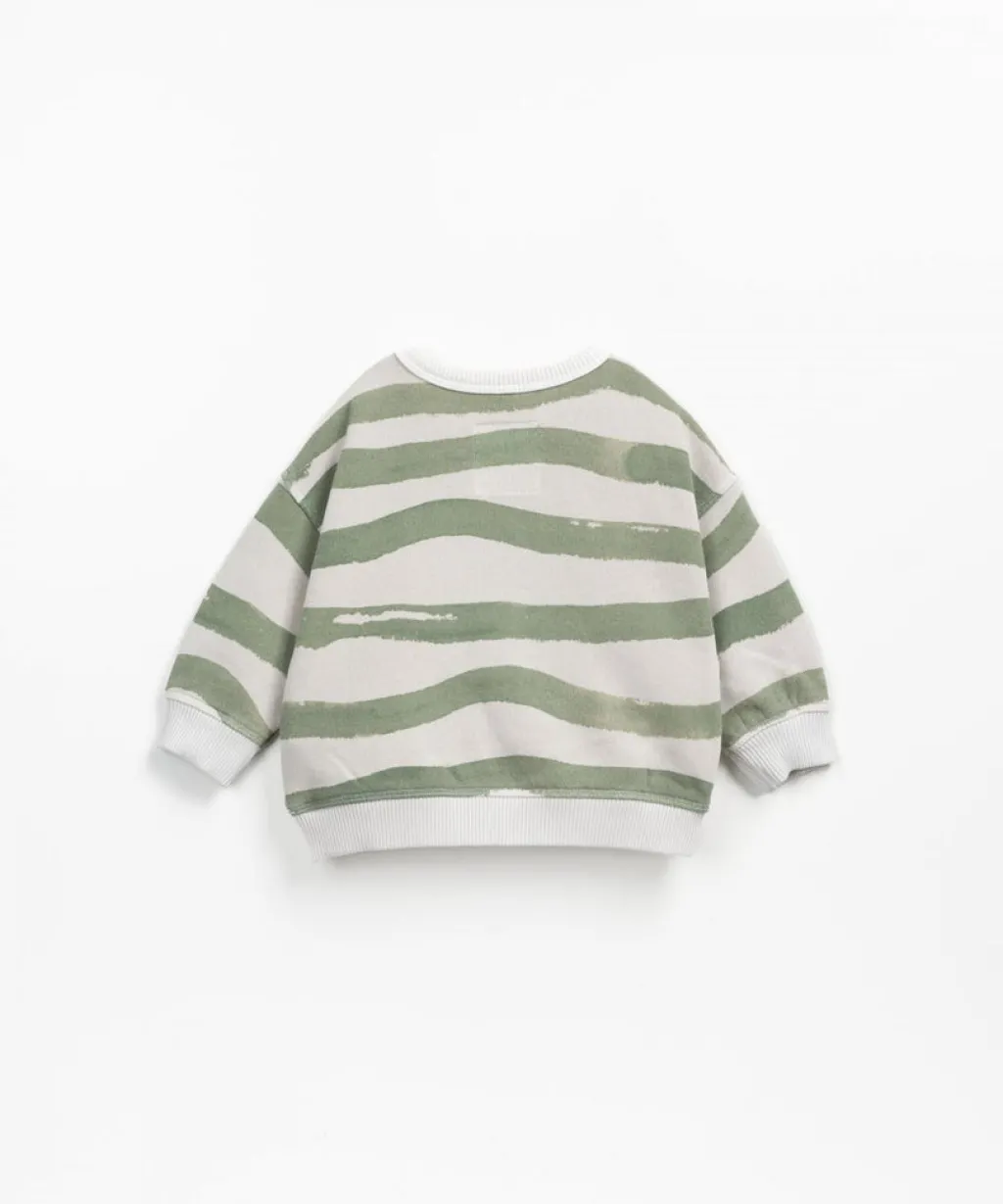Play Up Sweater met groene strepen - Fiber Riscas - Best
